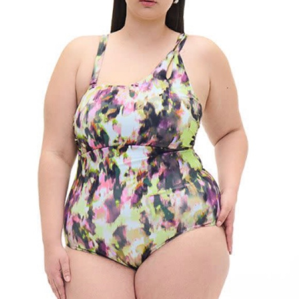 NWT ADDITIONELLE abstract print 1 pc swimsuit